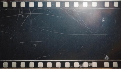 Vintage Blank Film Strip with Scratches and Dust Marks. High Quality Retro Frame for Photography, Cinematic Design, or Creative Editing; Ideal for Film Reel Overlays, Photo Effects, Vintage Projects