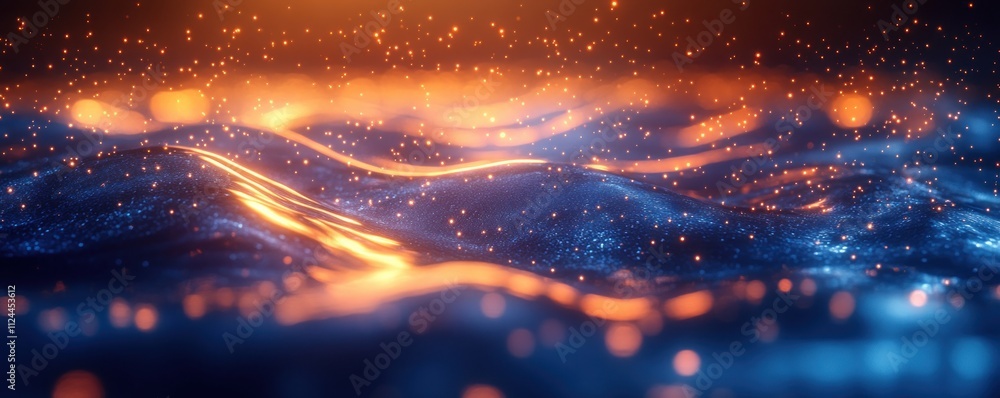 Poster futuristic abstract digital background for technology communication data transmission ai research ne