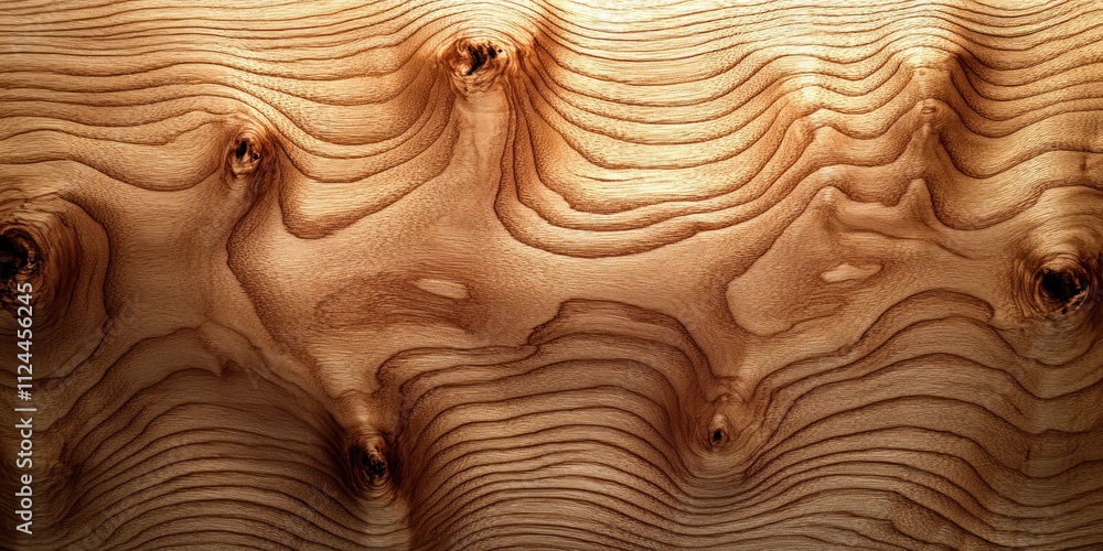 Poster Light maple wood texture close-up with intricate grain patterns in minimalist design natural lighting top-down view