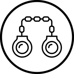 Handcuffs icon style
