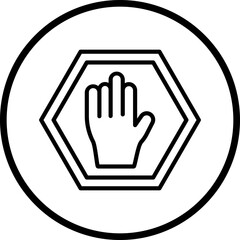 Obraz premium Stop icon style