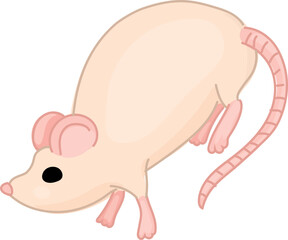 Cartoon Illustration of a Cute Mouse.