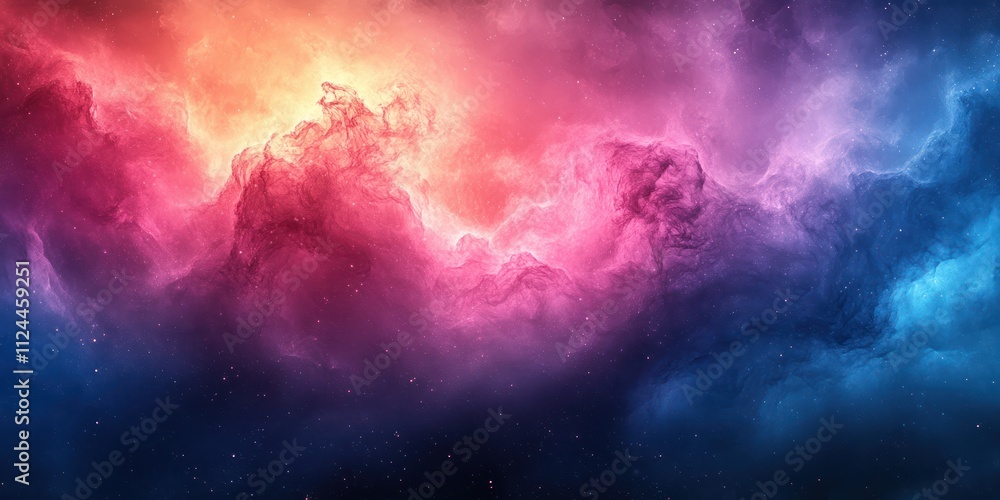 Poster soft abstract gradient background in blue and pink watercolor style with gentle transitions and blur