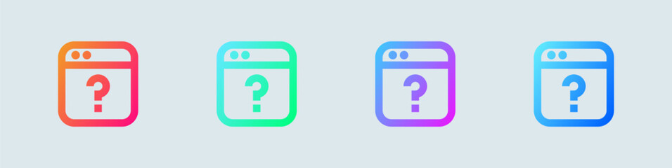Forget line icon in gradient colors. Password signs vector illustration.