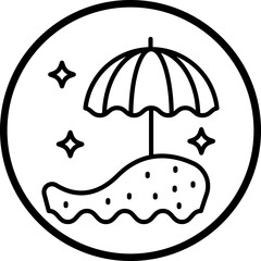Beach Parasol icon style