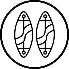 Surfboard icon style