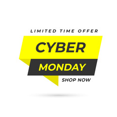 Bright colorful cyber monday banner