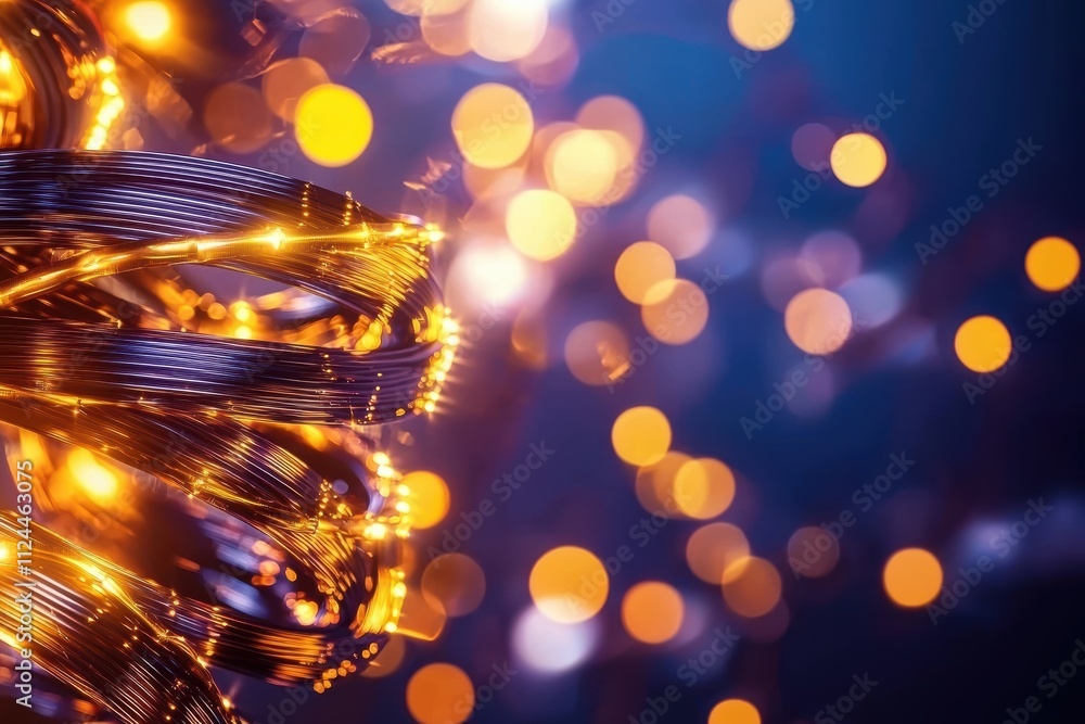 Poster glowing wire with bokeh background creating a magical effect