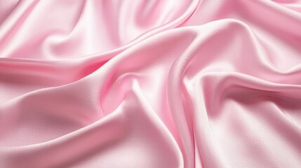 Obraz premium Soft pink satin fabric draped elegantly 