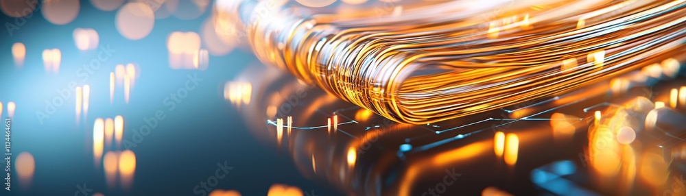 Poster abstract light trails and bokeh background for creative projects