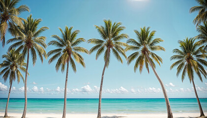 Vibrant tropical sea sand beach