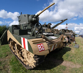 Fototapeta premium M3 Stuarts were the first American-crewed tanks in World War II to engage the enemy in tank versus tank combat when used in the Philippines in December 1941 