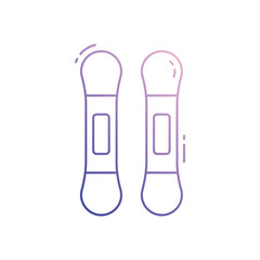 Ski board vector icon