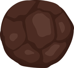 Dark Chocolate Crinkle Cookie Illustration.