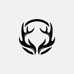 Horn, Bull, Cow, Angus, Cattle Head logo design graphic vector illustration