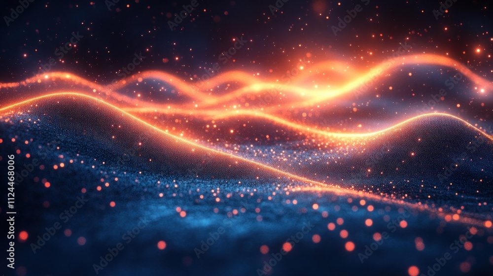 Poster futuristic technology abstract background with neon lights for digital communication and motion in c