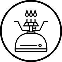 Camping Gas-burner icon style