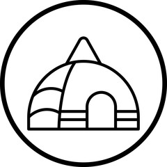 Arch Tent icon style