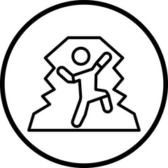 Indoor Rock Climbing icon style