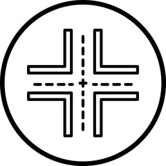 Fototapeta premium Crossing Road icon style