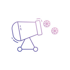 Snow cannon vector icon