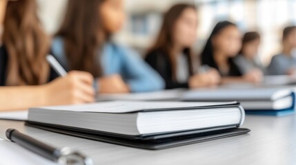 Students Studying and Learning in Classroom