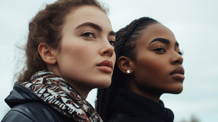 A global campaign to raise awareness about gender equality, with activists from different cultures and backgrounds advocating for equal opportunities for all women.