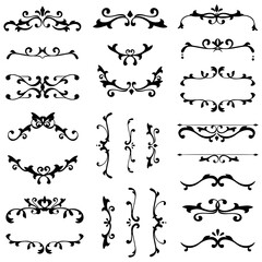 Luxurious ornaments black png flourish frame collection