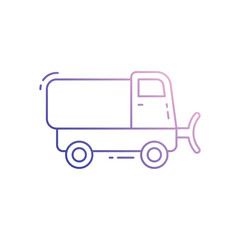 Fototapeta premium Snowplow vector icon