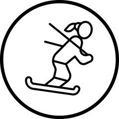 Skier Female icon style