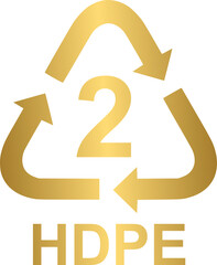 HDPE 2 recycle symbol