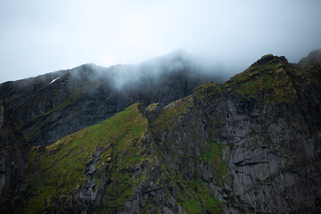clouds in the mountains