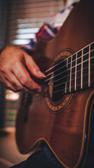 Fototapeta premium musician playing the guitar