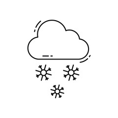 Snowfall vector icon