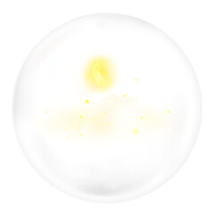 Night sky png sticker, weather bubble concept art, transparent background