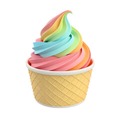 3d cup ice cream