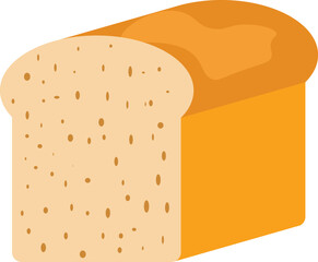 Toast bread isolated design.