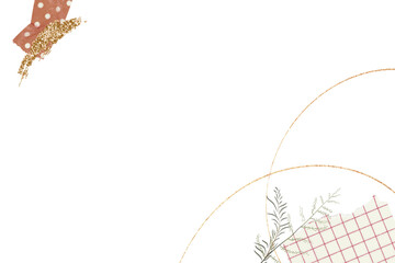 Aesthetic png border, washi tape design, transparent background