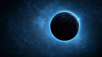 Fototapeta premium Dark Planet Celestial Body Cosmic Background Galaxy Space Exploration Universe Night Sky Stars