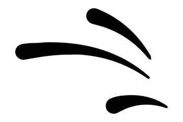 Png black doodle line sticker, comic effect, transparent background