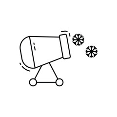 Snow cannon vector icon