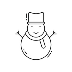 Snowman vector icon