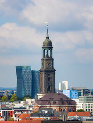 Fototapeta premium Saint Michaels church, known as Michel, at Hamburg