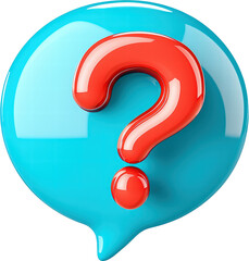 Naklejka premium Colorful speech bubble with a question mark