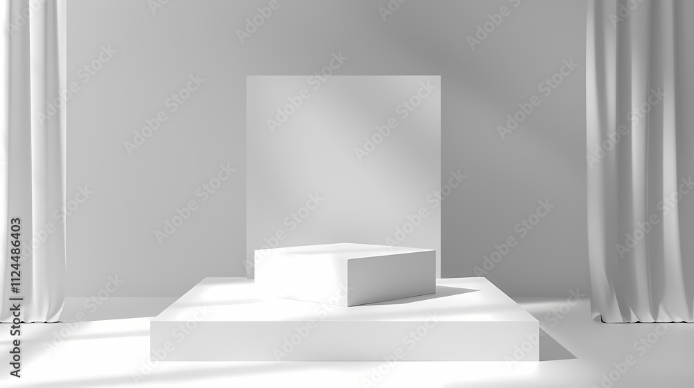 Poster clean minimalist product display platform