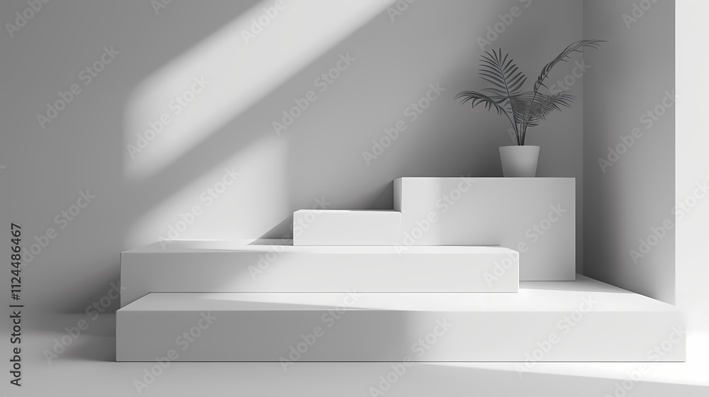 Poster minimalist product display: a clean and contemporary backdrop for showcasing products with a simple 