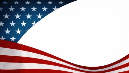 Wave Like USA Flag Design Featuring Stars and Stripes in Red, White, and Blue. Ideal for Patriotic Holidays, Memorial Day, Independence Day Banners, Social Media Graphics, and Event Posters