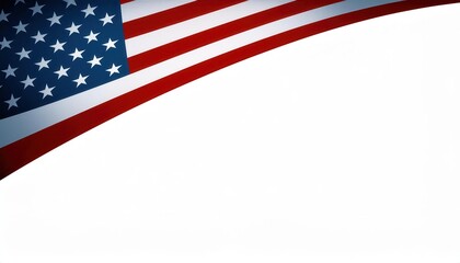 Fototapeta premium Wave Like USA Flag Design Featuring Stars and Stripes in Red, White, and Blue. Ideal for Patriotic Holidays, Memorial Day, Independence Day Banners, Social Media Graphics, and Event Posters