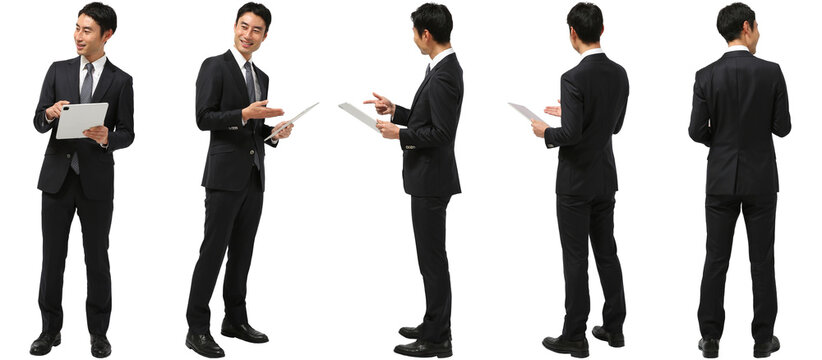 男性ビジネス全身写真_書類