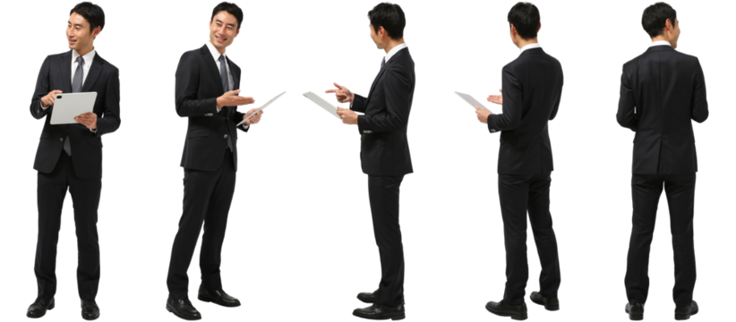 男性ビジネス全身写真_書類